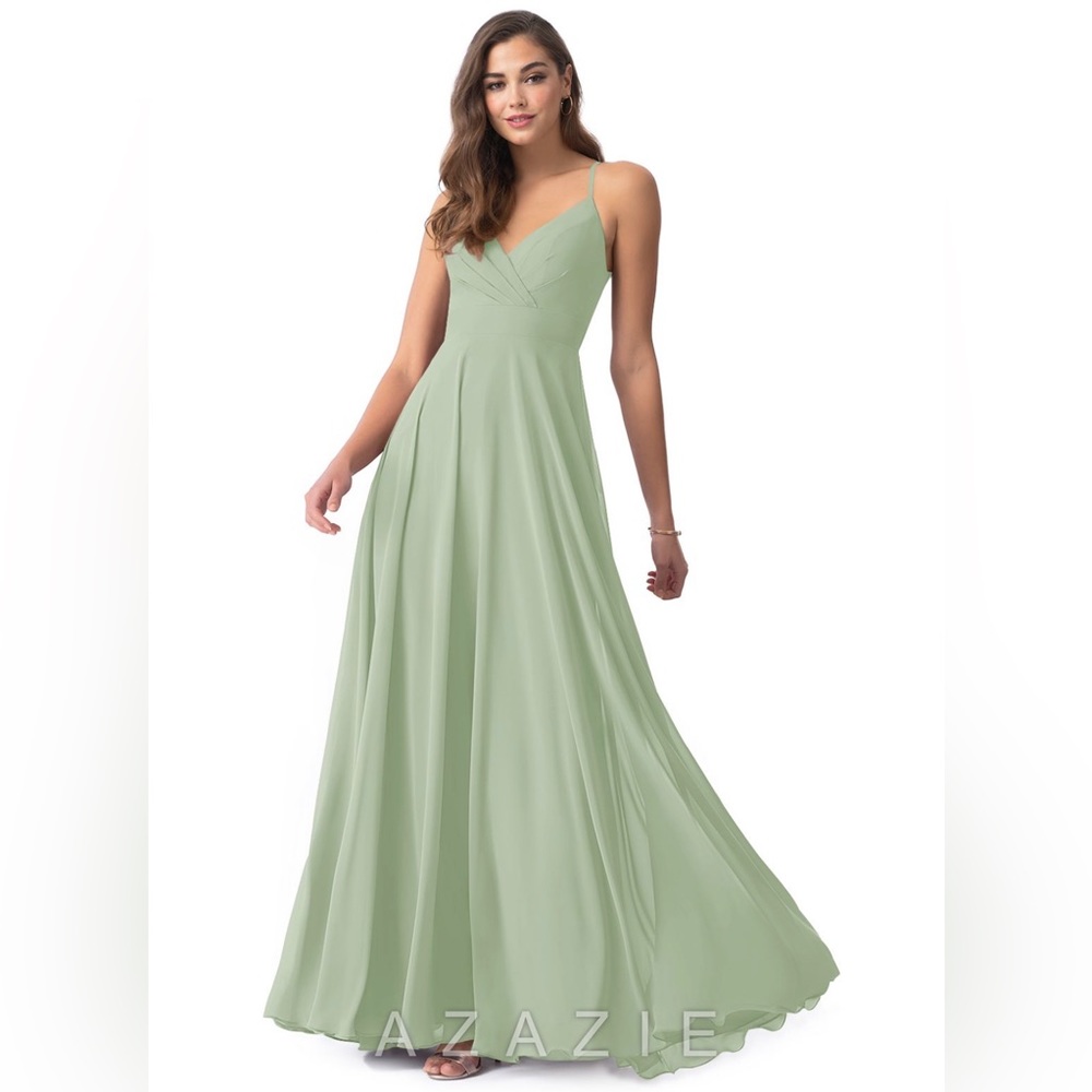 Azazie Avelina Dress in Dusty Sage